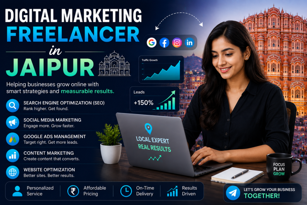 digital marketing freelancer in Jaipur| Growtechmedia