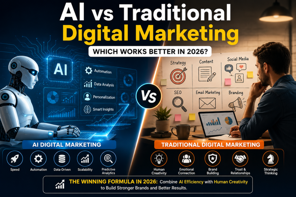 AI vs Traditional Digital Marketing | Growtechmedia
