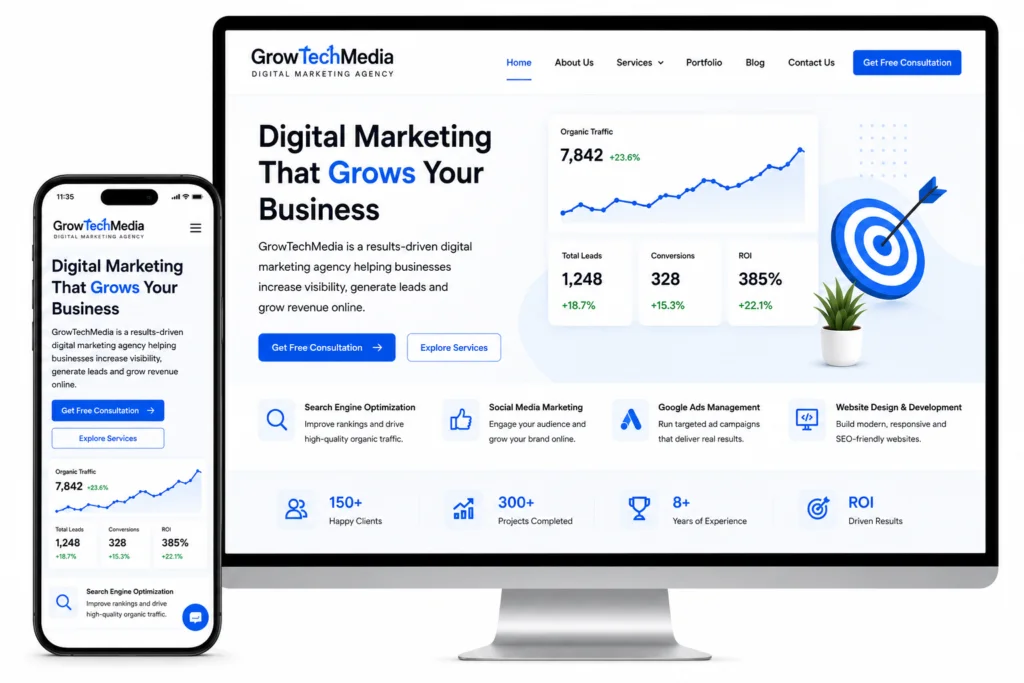 Mobile-Friendly Website Design | GrowTechMedia