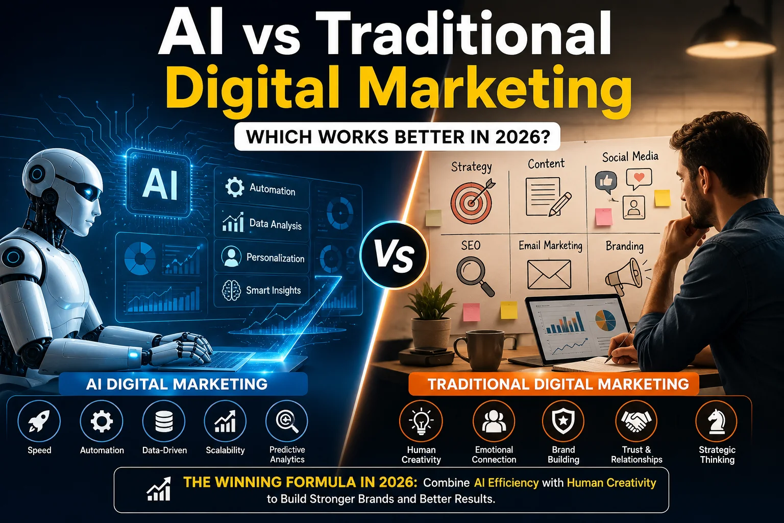 AI vs Traditional Digital Marketing | Growtechmedia
